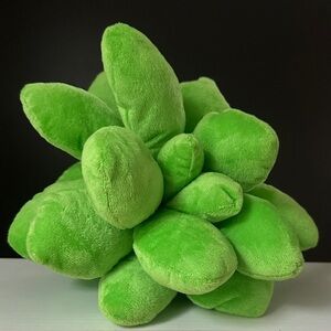 Plush Green Succulent Pillow